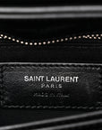 Calfskin Y Quilted Monogram Toy Loulou Crossbody Bag Black