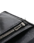 Shiny Alligator Bearn Gusset Wallet Black