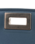 Box Calfskin Medium Classic Box Flap Bag Slate Blue