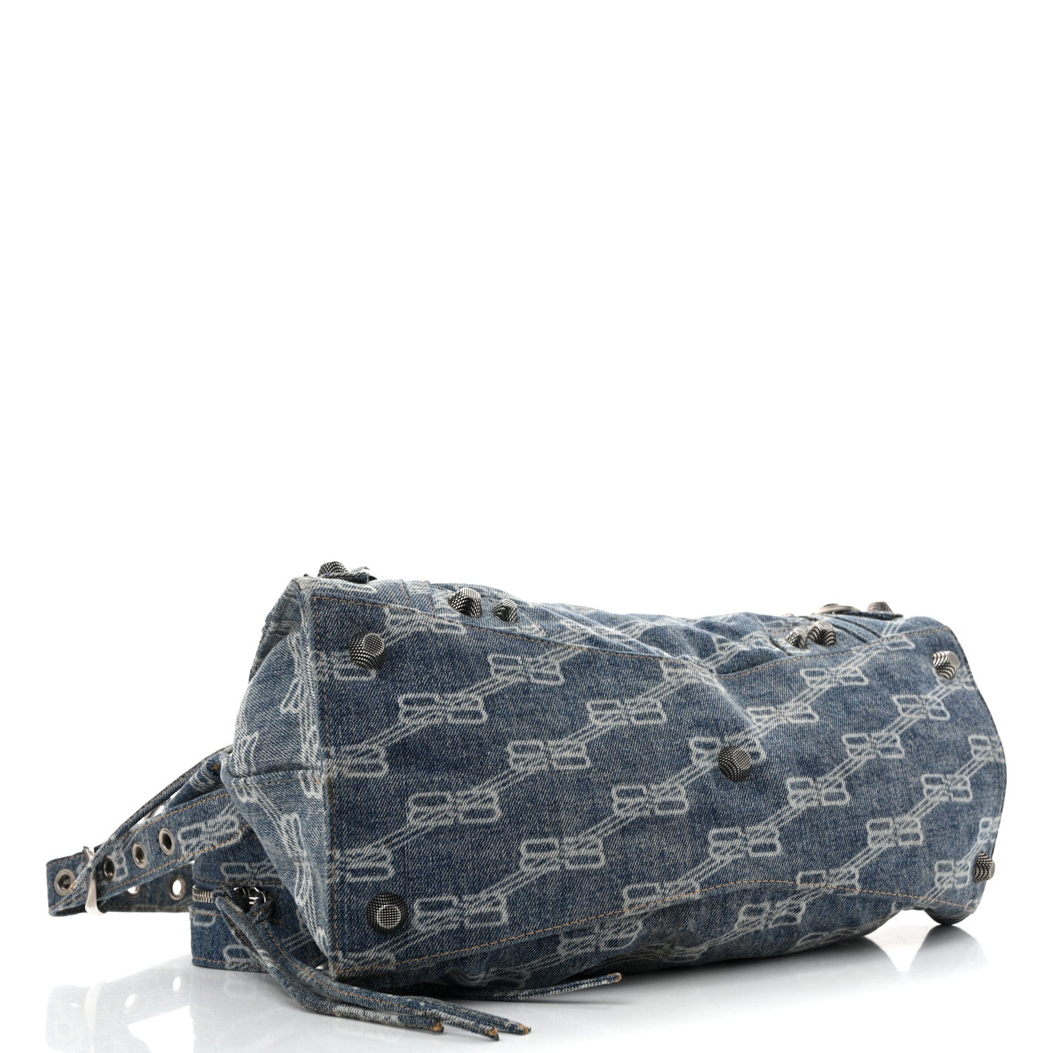 Denim BB Monogram Neo Cagole City Handbag Blue