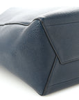Goatskin Sangle Bucket Bag Blue