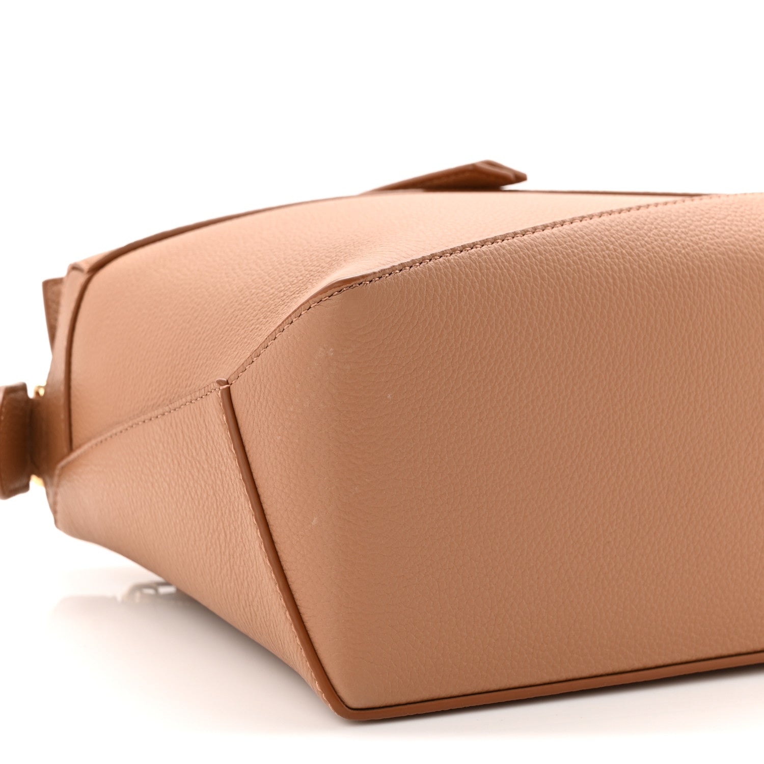 Grained Calfskin Small Puzzle Edge Bag Toffee