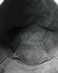 Soft Grained Calfskin Sangle Bucket Bag Grey