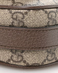 GG Supreme Monogram Web Mini Ophidia Flap Shoulder Bag Brown