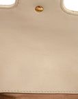 Calfskin Matelasse Super Mini GG Marmont Shoulder Bag White