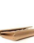 Caviar Quilted Wallet on Chain WOC Beige