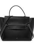 Smooth Calfskin Double Stitching Mini Belt Bag Black