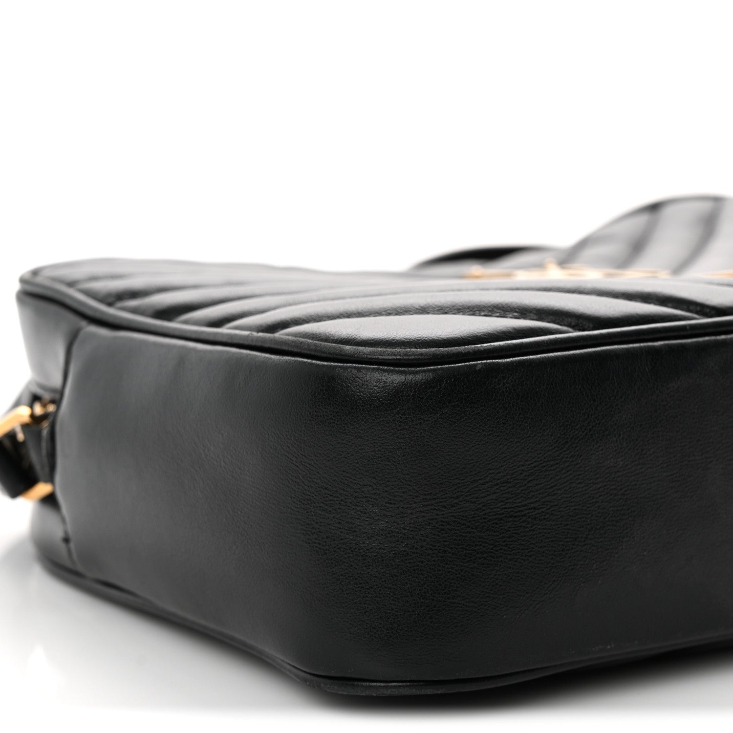 Calfskin Matelasse Monogram Lou Camera Bag Black