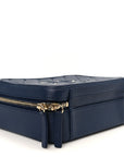 Caviar Quilted Medium CC Filigree Vanity Case Navy