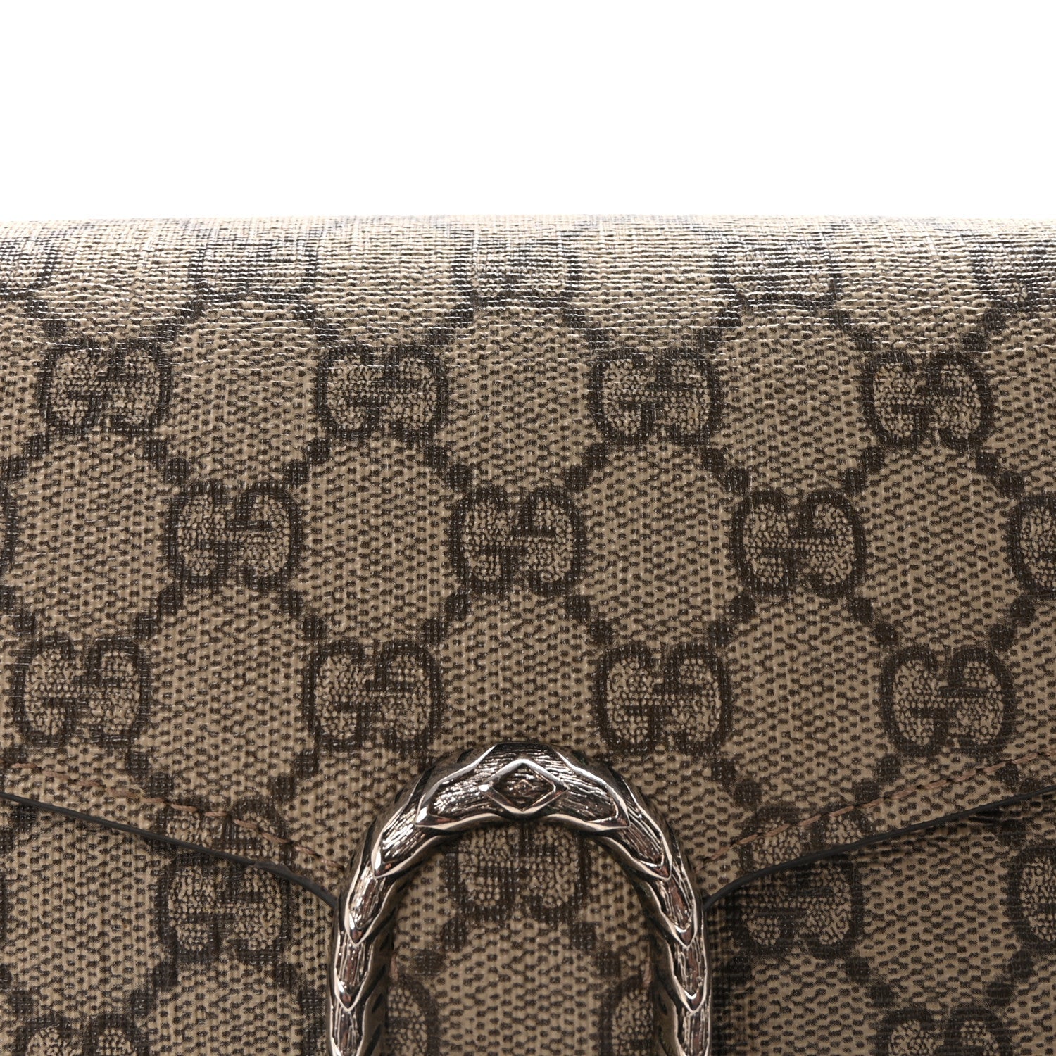 GG Supreme Monogram Mini Dionysus Chain Wallet Beige Taupe