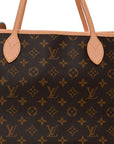 Monogram Stamped Inside Out Neverfull Bandouliere GM Beige