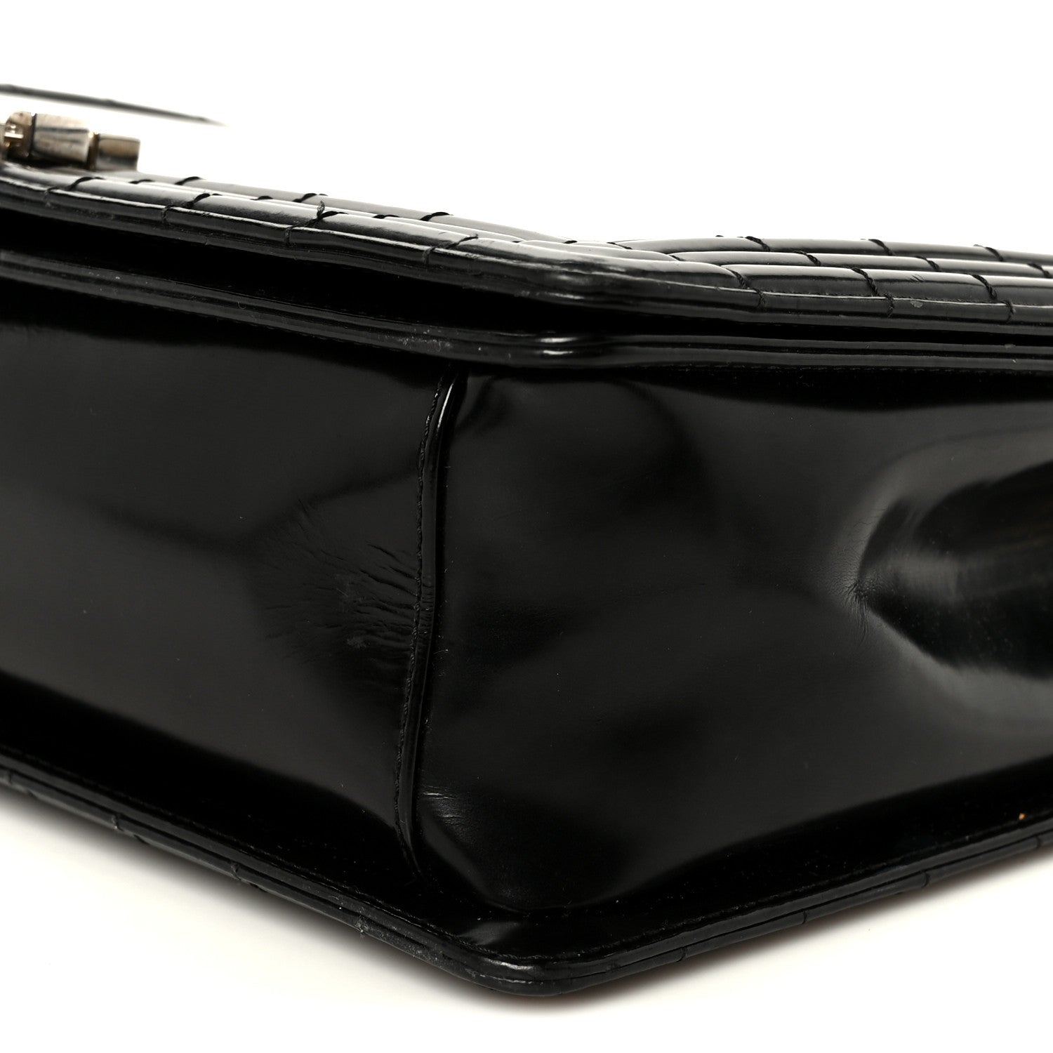 Patent Medium Boy Reverso Flap Black