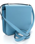 Epsom Enamel Constance 18 Bleu Du Nord Rouge de Coeur
