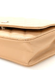 Caviar Quilted Wallet on Chain WOC Beige