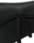 Grained Calfskin Saddle Bag Black