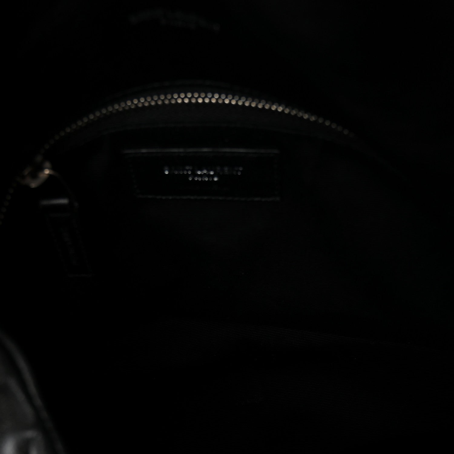 Lambskin Quilted Small Loulou Puffer Monogram Chain Satchel Black