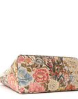 GG Supreme Monogram Water Flora Web Large Ophidia Tote Beige White Multicolor