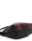 x Albers Nappa Calfskin Medium Flamenco Clutch Black Burgundy