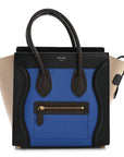 Smooth Calfskin Micro Tri-Color Luggage Indigo