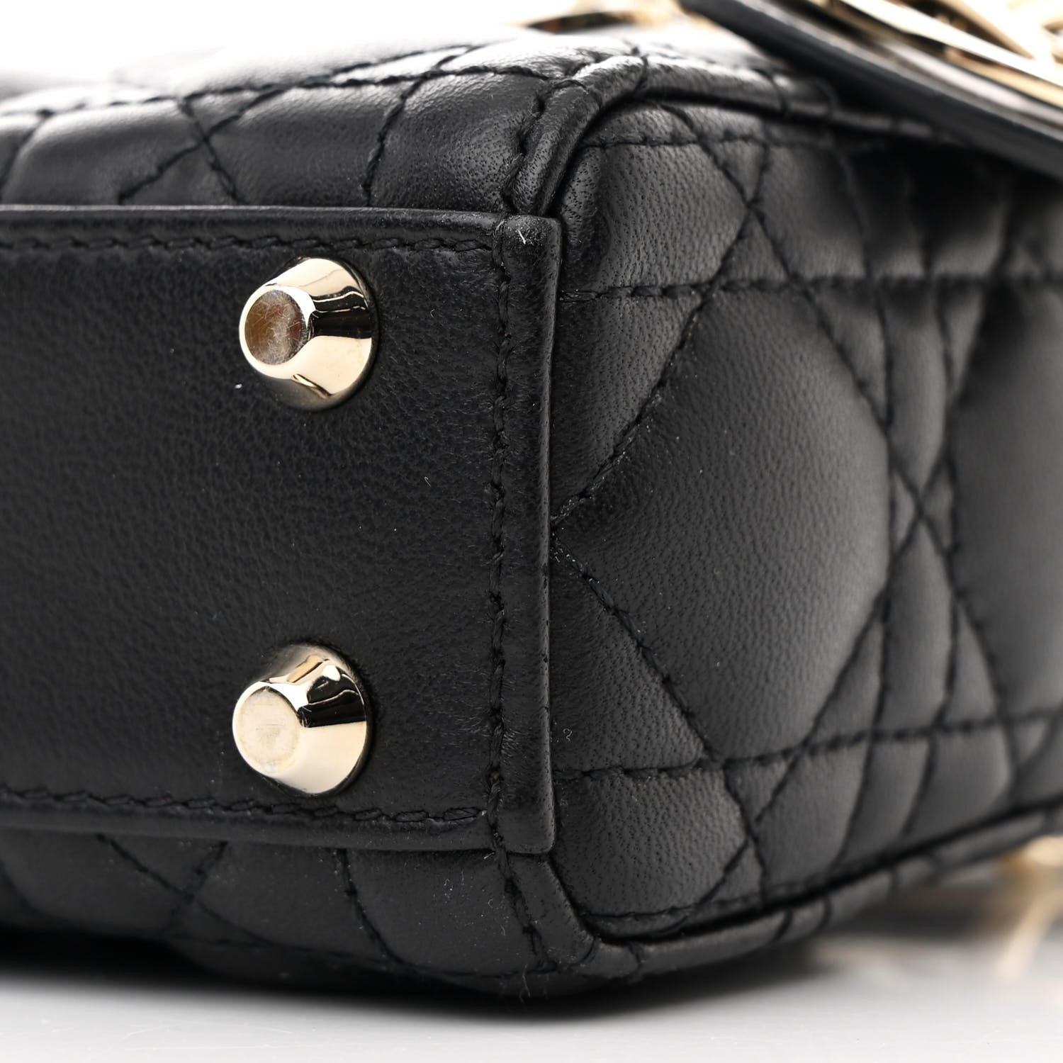 Lambskin Cannage Micro Lady D1OR Black