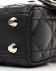 Lambskin Cannage Micro Lady D1OR Black