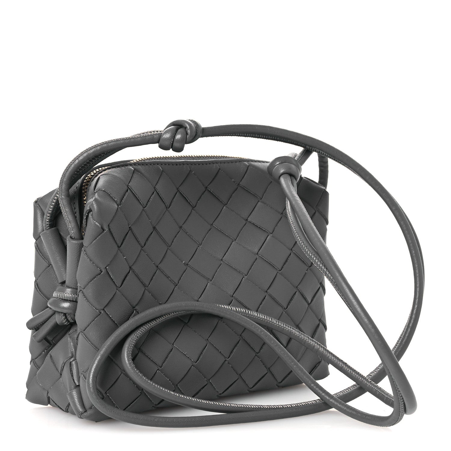 Nappa Intrecciato Mini Loop Camera Bag Thunder