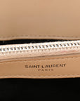 Calfskin Y Quilted Monogram Medium Loulou Chain Satchel Nude Powder
