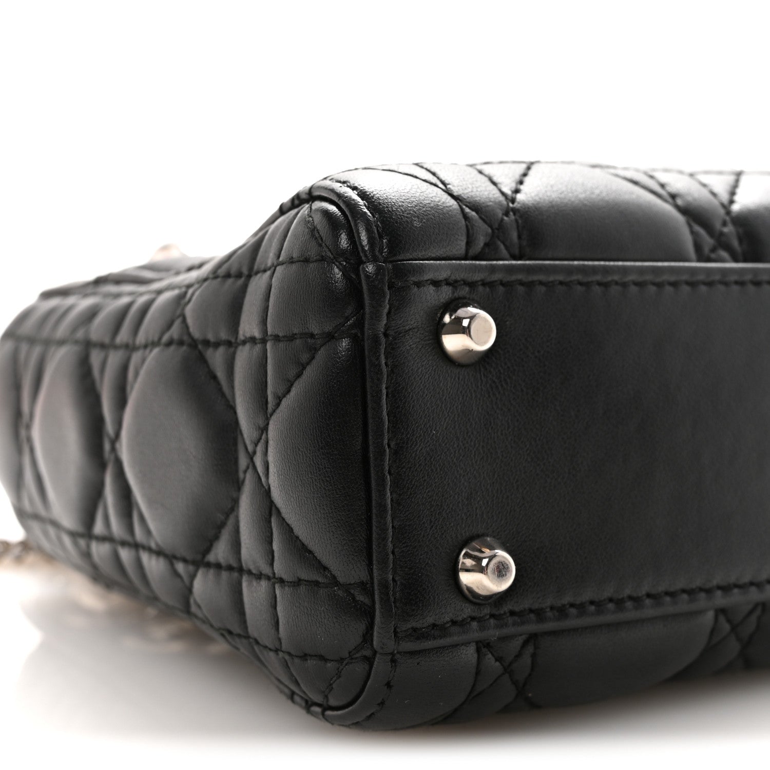 Lambskin Cannage Mini Lady D1OR Black