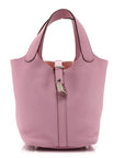 Taurillon Clemence Picotin Lock 18 PM Mauve Sylvestre