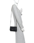 Lambskin Quilted Wallet On Chain WOC Black
