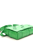 Paper Calfskin Maxi Intreccio Cassette Crossbody Bag Parakeet