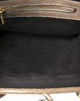 Snakeskin Embossed Calfskin Quilted Studded Beige