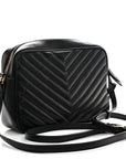 Calfskin Matelasse Monogram Lou Camera Bag Black