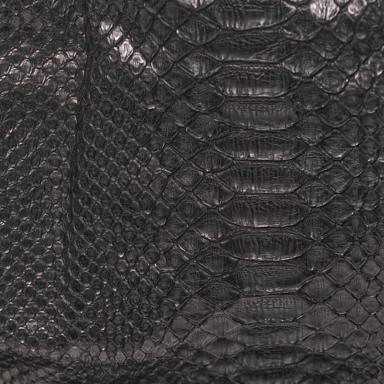 Snakeskin Rock and Chain Hobo Black