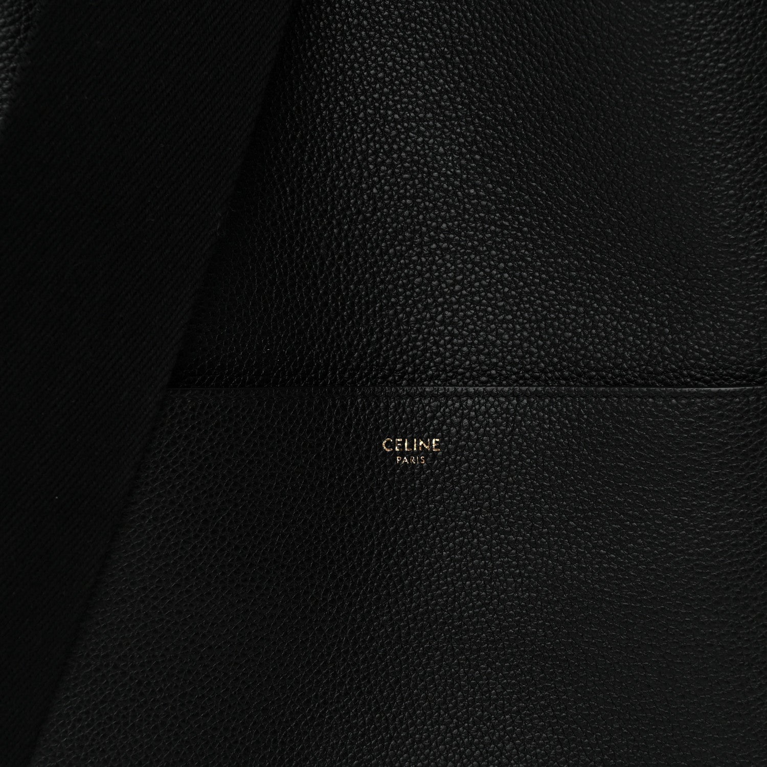 Soft Grained Calfskin Sangle Bucket Bag Black
