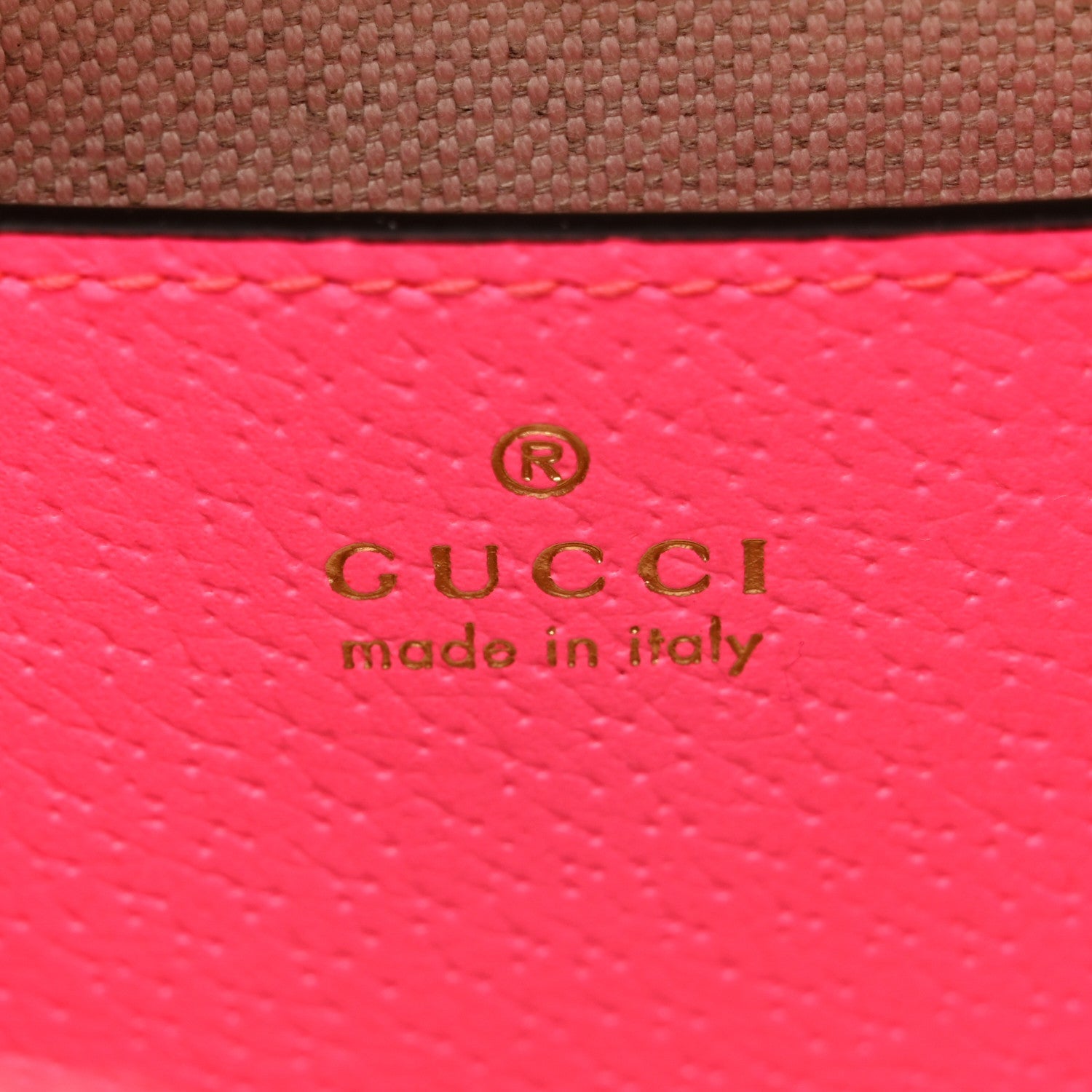 GG Supreme Monogram Textured Dollar Calfskin Web Ophidia Small Crossbody Bag Beige Ebony Fuchsia