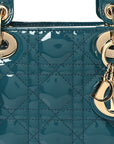 Patent Cannage Mini Lady Dor Blue