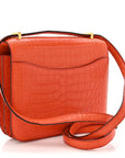 Matte Alligator Constance 18 Rouge Indien