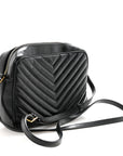 Calfskin Matelasse Monogram Lou Camera Bag Black