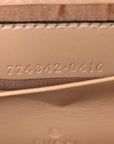 GG Supreme Monogram Calfskin Horsebit Print Mini Padlock Top Handle Shoulder Bag Beige Ebony Light Pink