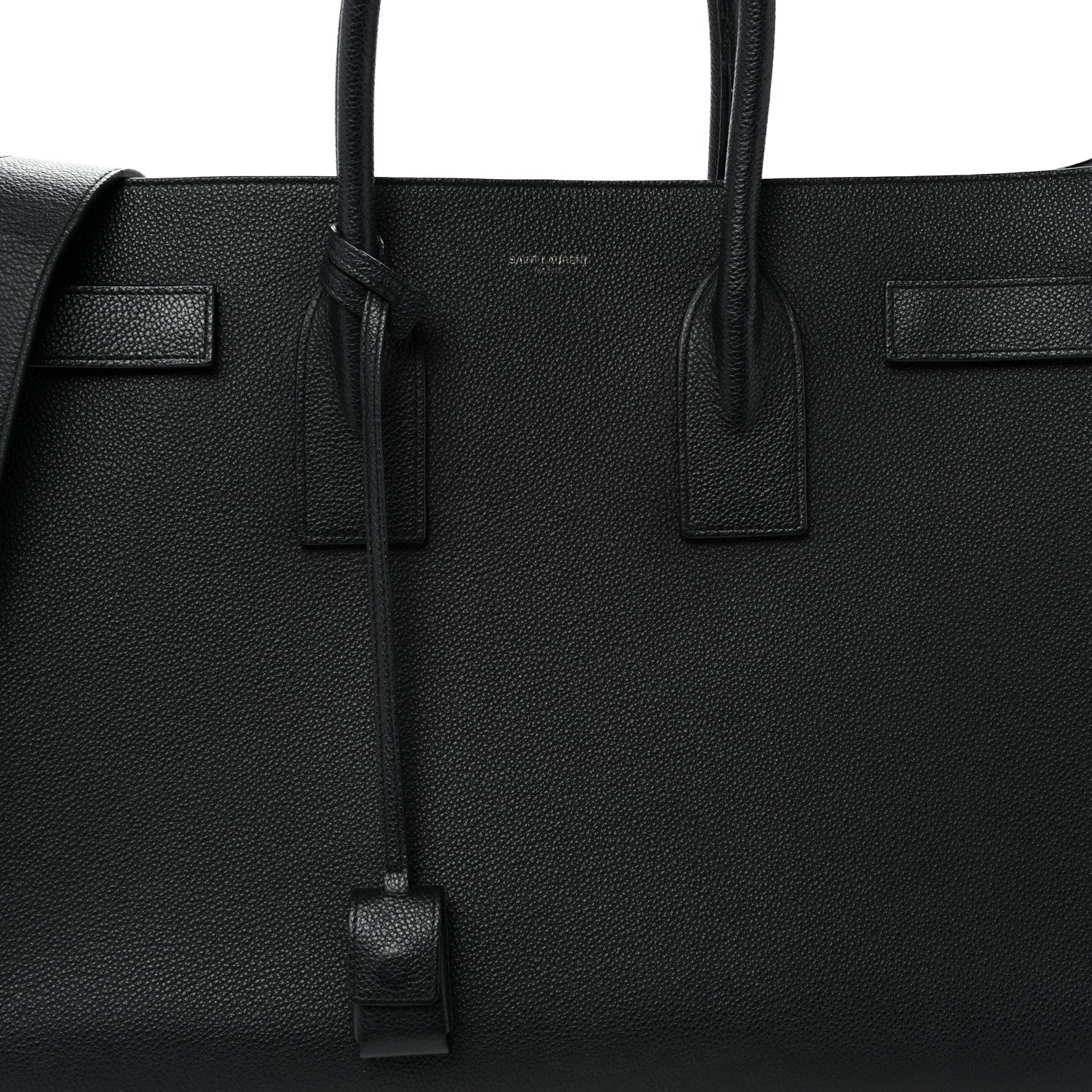 Grained Calfskin Large Sac de Jour Carryall Black