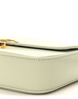 Shiny Calfskin Triomphe Chain Shoulder Bag Jade