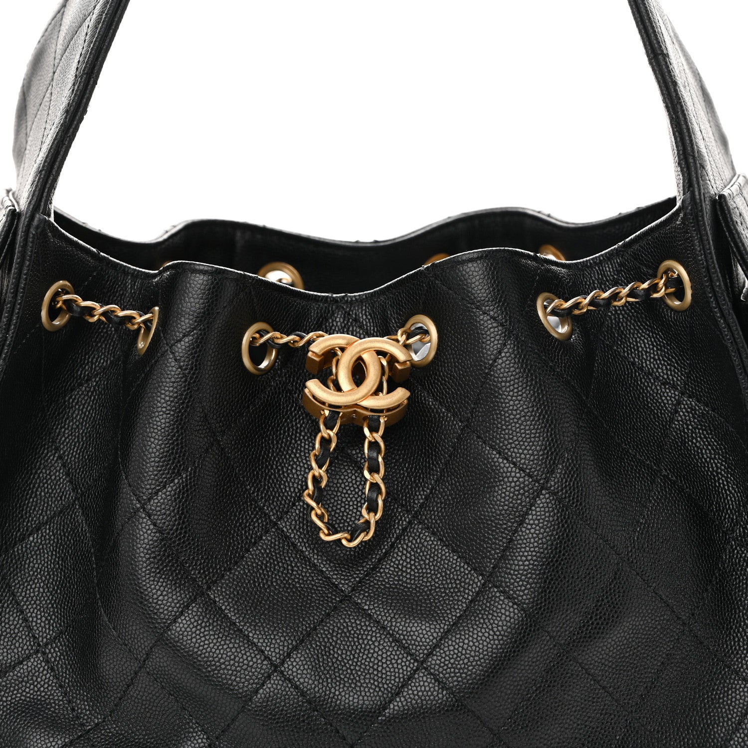 Caviar Quilted Small CHNL 25 Handbag Black