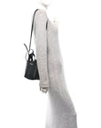 Grained Calfskin Mini 2.0 Everyday North South Shoulder Tote Bag Black