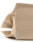 Linen Calfskin Small Rive Gauche Tote Greggio Natural