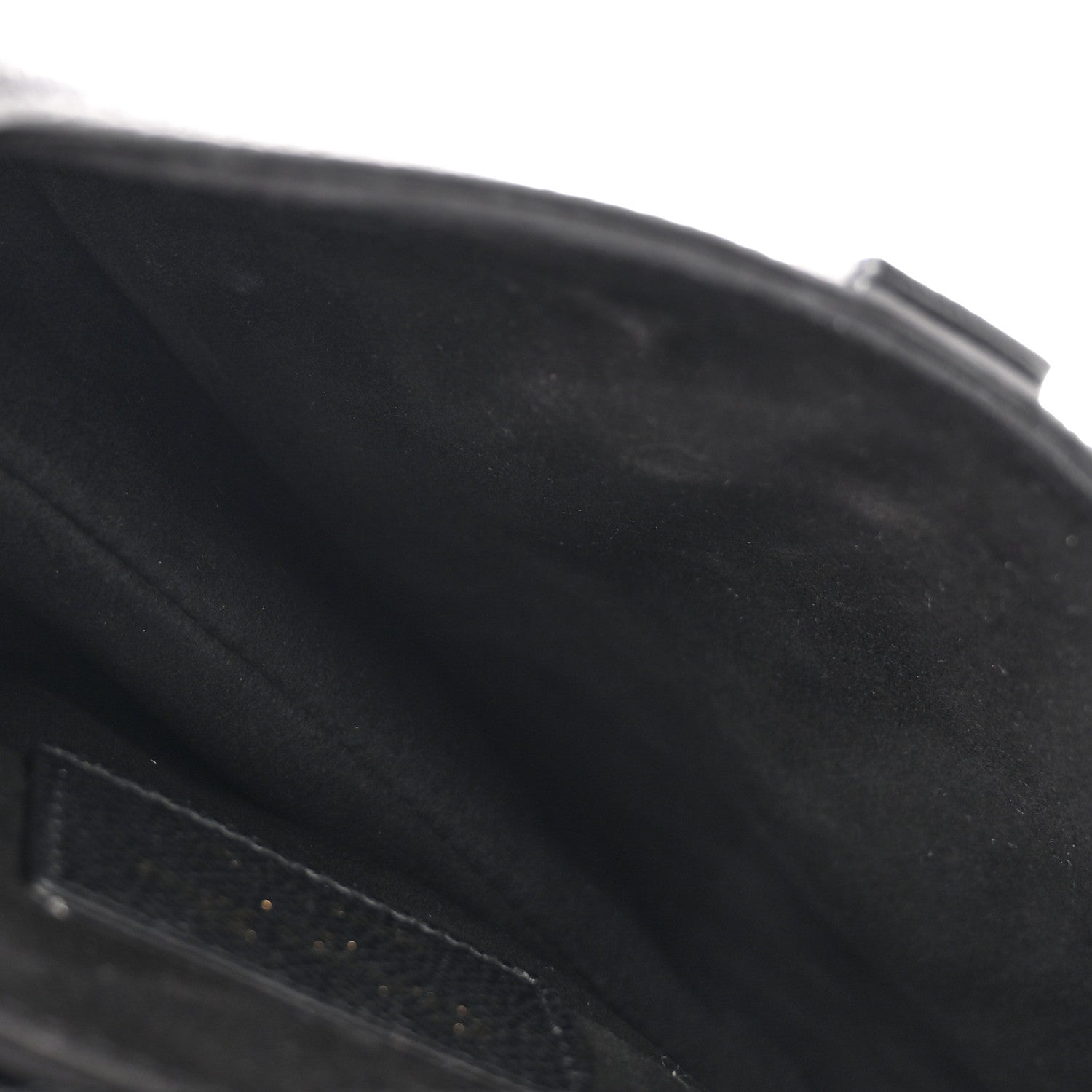Grained Calfskin Mini Saddle Bag Black