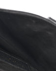 Grained Calfskin Mini Saddle Bag Black