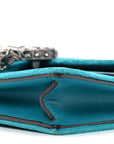 Velvet Super Mini Dionysus Shoulder Bag Pavone Cyan