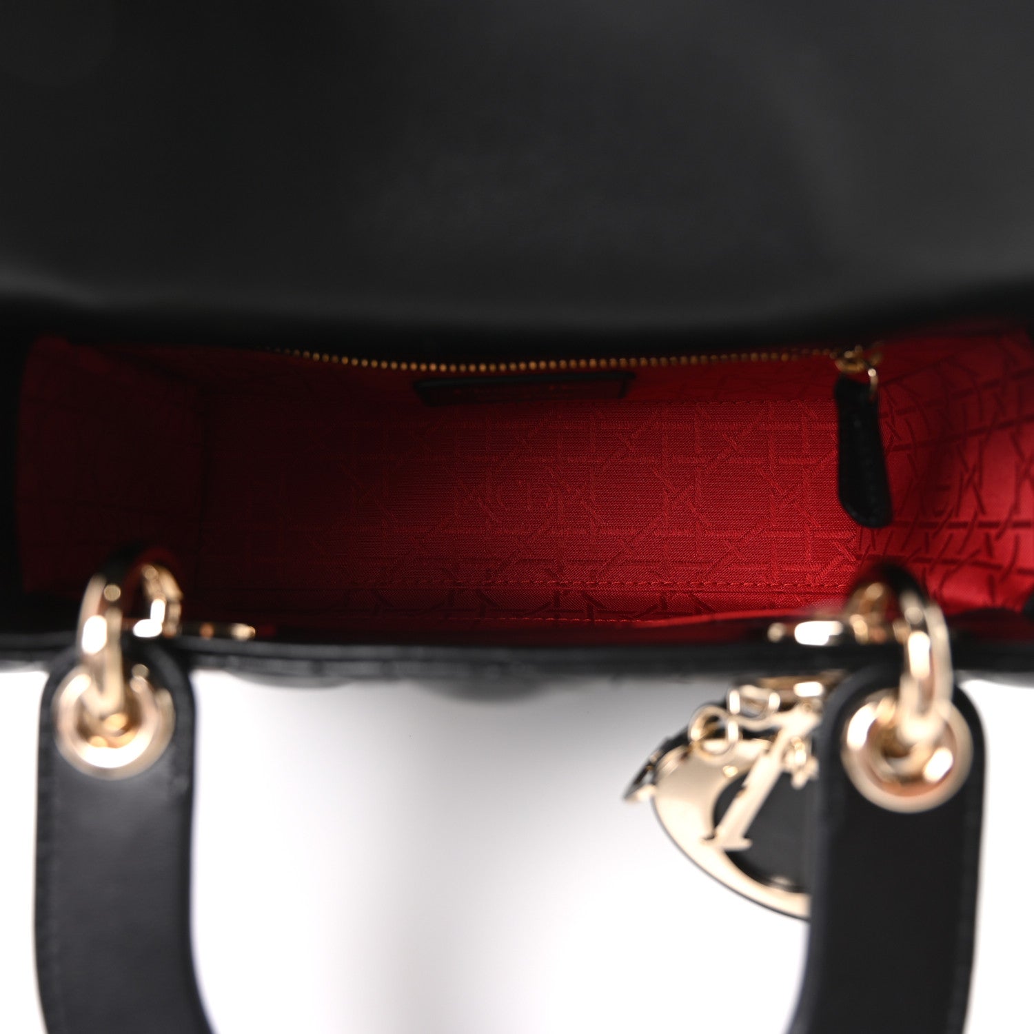 Lambskin Cannage Small My ABCD1OR Lady D1OR Black