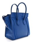 Smooth Calfskin Micro Luggage Royal Blue